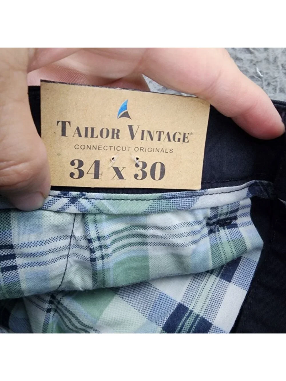 Tailor Vintage Pants Mens 34x30 Blue Stretch Mid Rise Classic Fit *NWT*